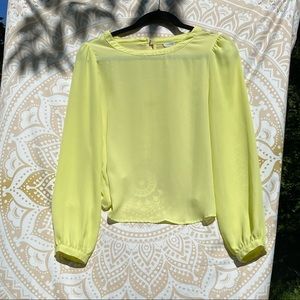 Yellow Chiffon Blouse